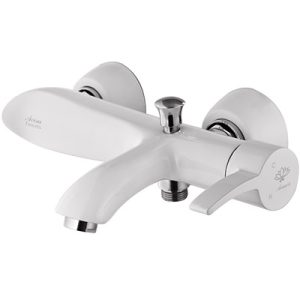 شیرآلات آویسا مدل لوتوس سفید کروم ست 4 تیکه دارای 5 سال گارانتی طلایی