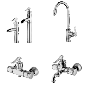 شیرآلات آویسا مدل بامبو کروم ست 4 تیکه دارای 5 سال گارانتی طلایی