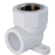 زانو بوشن فلزی دیواری سفید 1/2*20