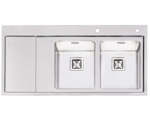 سینک ظرفشویی پرنیان استیل 1216 توکار ایتالیایی / دارای 10 سال گارانتی و نصب رایگان