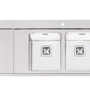 سینک ظرفشویی پرنیان استیل 1216 توکار ایتالیایی / دارای 10 سال گارانتی و نصب رایگان