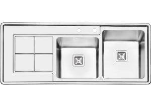 سینک ظرفشویی پرنیان استیل 1213 توکار / دارای 10 سال گارانتی و نصب رایگان