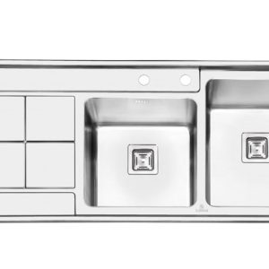 سینک ظرفشویی پرنیان استیل 1213 توکار / دارای 10 سال گارانتی و نصب رایگان