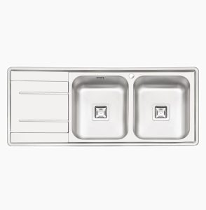 سینک ظرفشویی پرنیان استیل مدل 2214 توکار / دارای 10 سال گارانتی و نصب رایگان