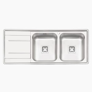 سینک ظرفشویی پرنیان استیل مدل 2214 توکار / دارای 10 سال گارانتی و نصب رایگان