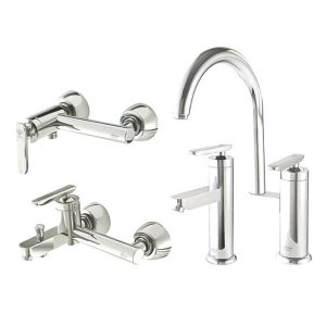 شیرآلات آویسا مدل پروشات کروم 4 تیکه دارای 5 سال گارانتی طلایی