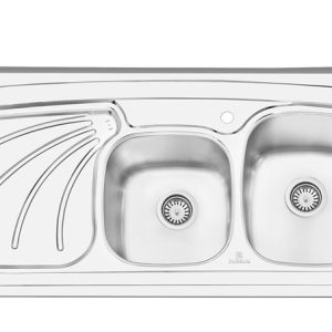 سینک ظرفشویی پرنیان استیل  1107 روکار / 10 سال گارانتی و نصب رایگان