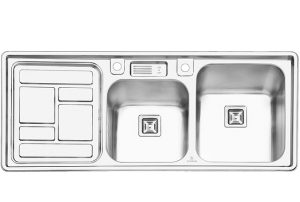 سینک ظرفشویی پرنیان استیل 1211 توکار / دارای 10 سال گارانتی و نصب رایگان