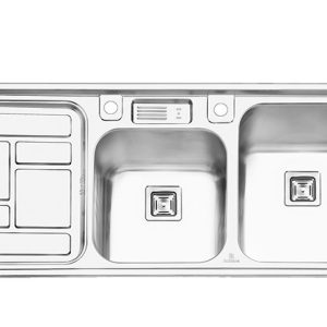 سینک ظرفشویی پرنیان استیل 1211 توکار / دارای 10 سال گارانتی و نصب رایگان