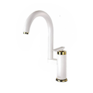 شیرآلات آویسا مدل پروشات سفید طلا 4 تیکه دارای 5 سال گارانتی طلایی