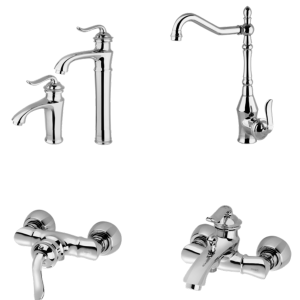 شیرآلات آویسا مدل بیوتی کروم ست 4 تیکه دارای 5 سال گارانتی طلایی