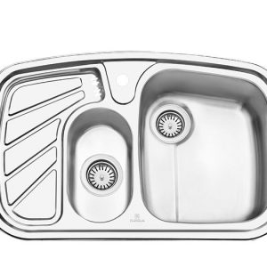 سینک ظرفشویی پرنیان استیل 1206 توکار / دارای 10 سال گارانتی و نصب رایگان